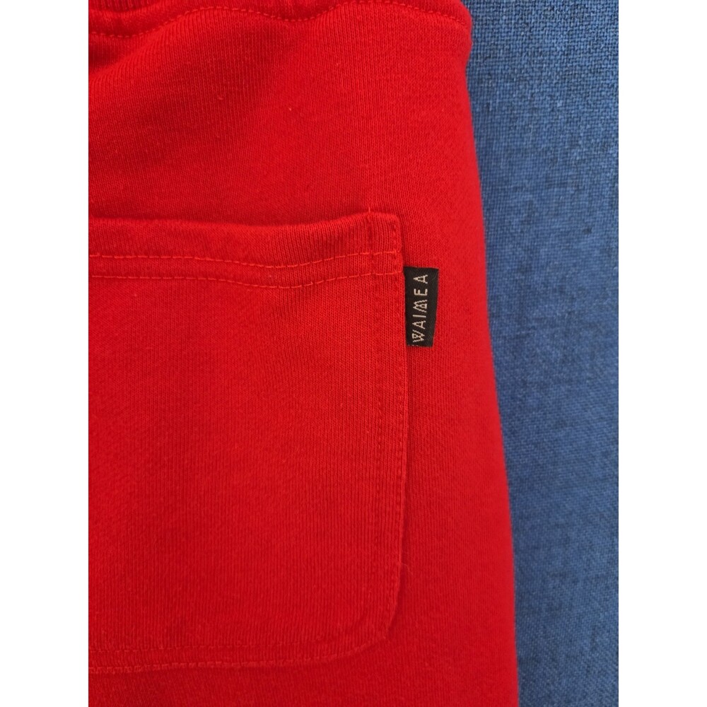 Waimea Men's Large Stacked Fit Sweatpants Joggers Red Logo Y2K - Picture 5 of 11